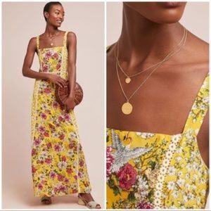 Floral Yellow Maxi Dress